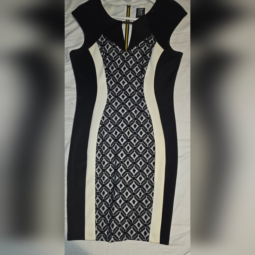 ✨ Stunning JAX Black & White Hourglass Dress | Size 14 | Elegant & Flattering ✨